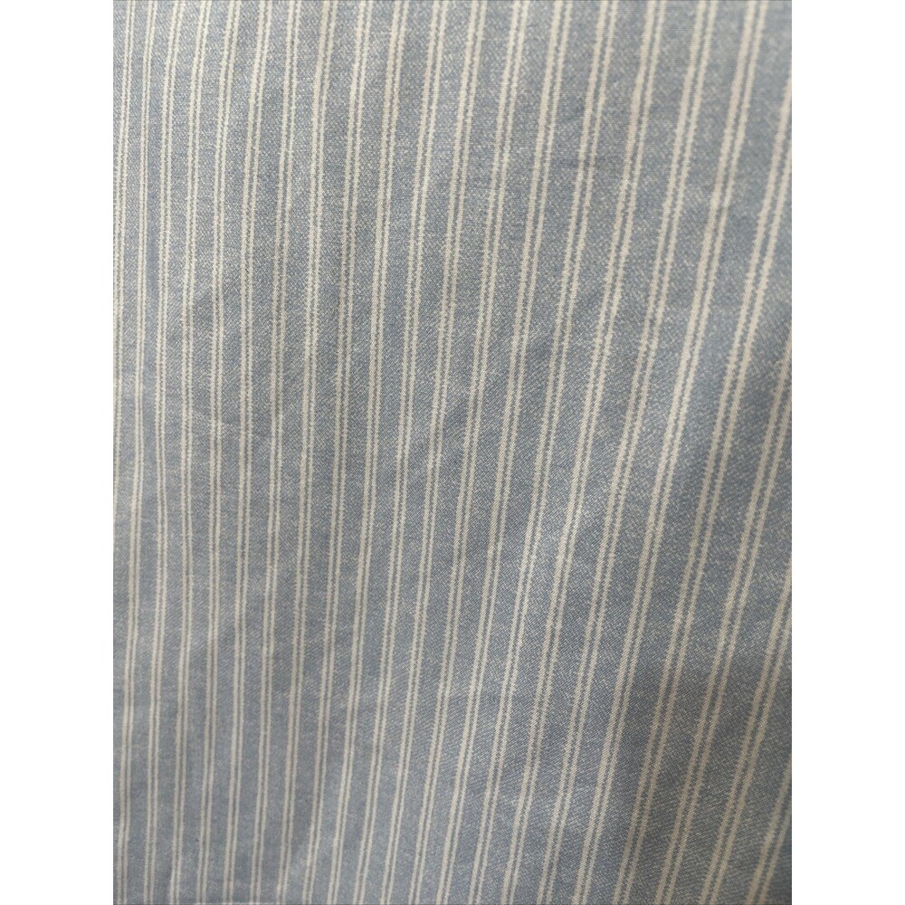 Queen Laura Ashley Blue Stripe Sheet Set 1 Fitted 1 Flat Farmhouse Country Poly - Picture 5 of 5